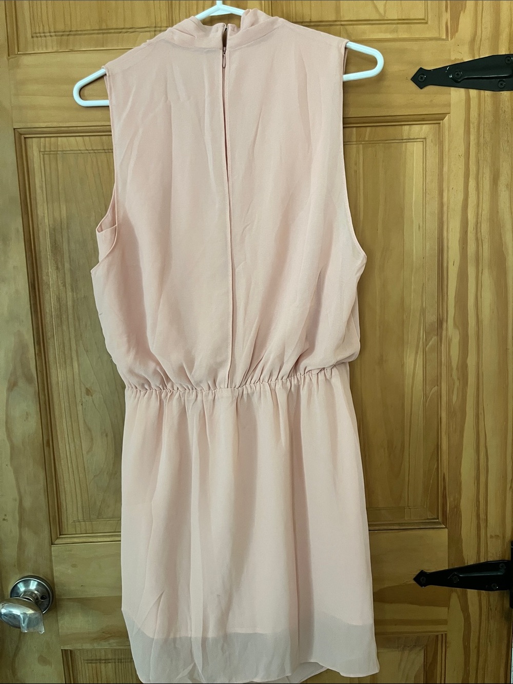 DO+BE Blush Pink Draped V-Neck Mini Dress - Picture 6 of 6